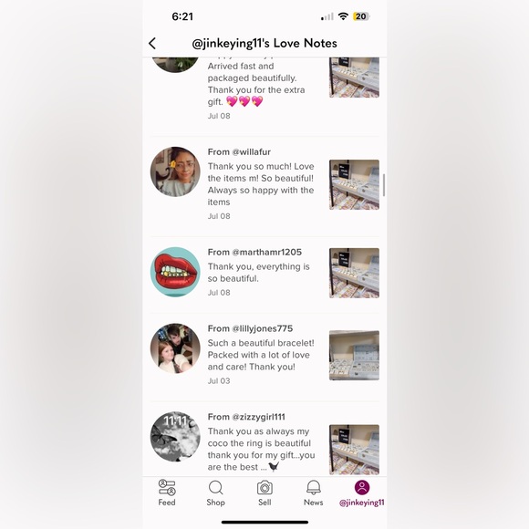 Like this listing to get notified for next live show💗💗 unlisted items in live - Picture 5 of 11